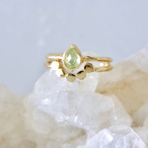 Aquamarine Teardrop Ring