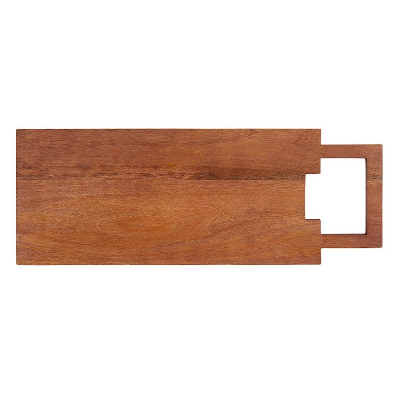 Charcuterie Brd Sq Hndl Brown