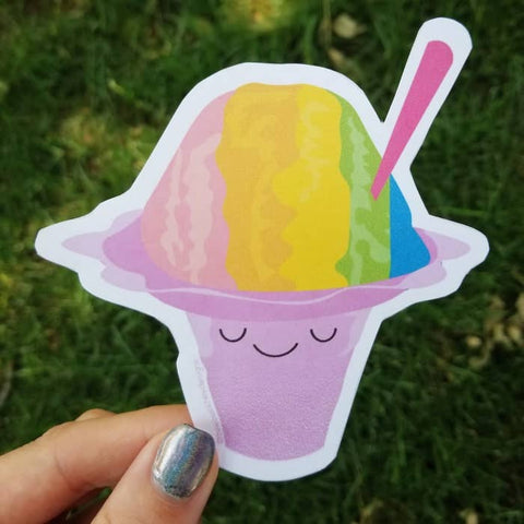 Purple Shave Ice Sticker