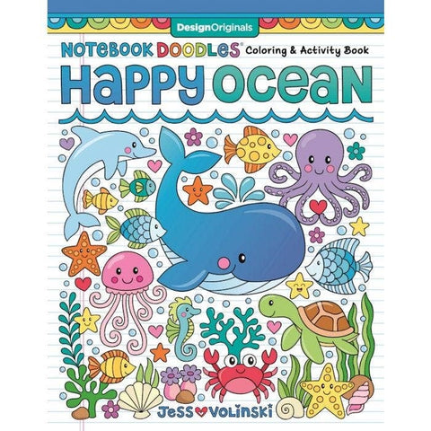 Coloring Book - Notebook Doodles Happy Ocean