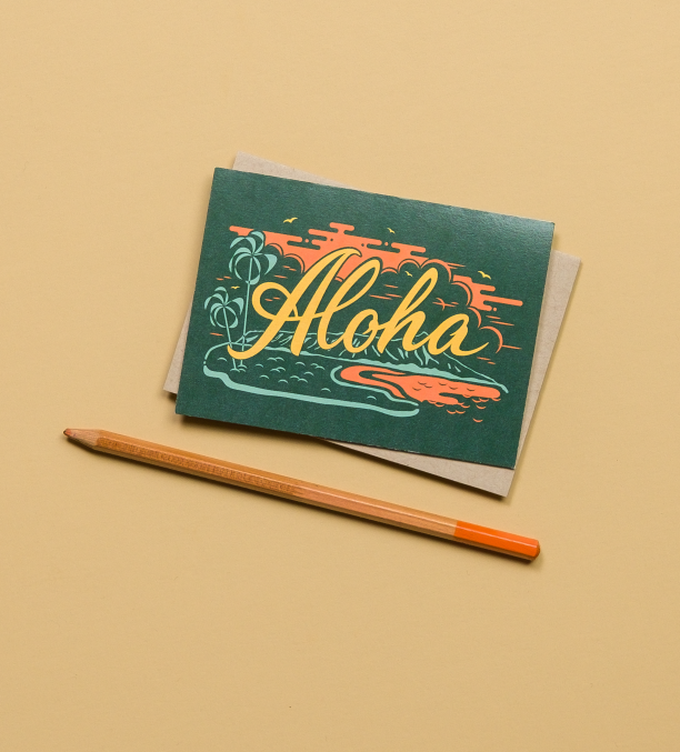 Diamond Head Aloha Card