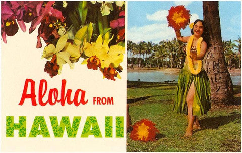 Vintage Postcard - Aloha From Hawaii