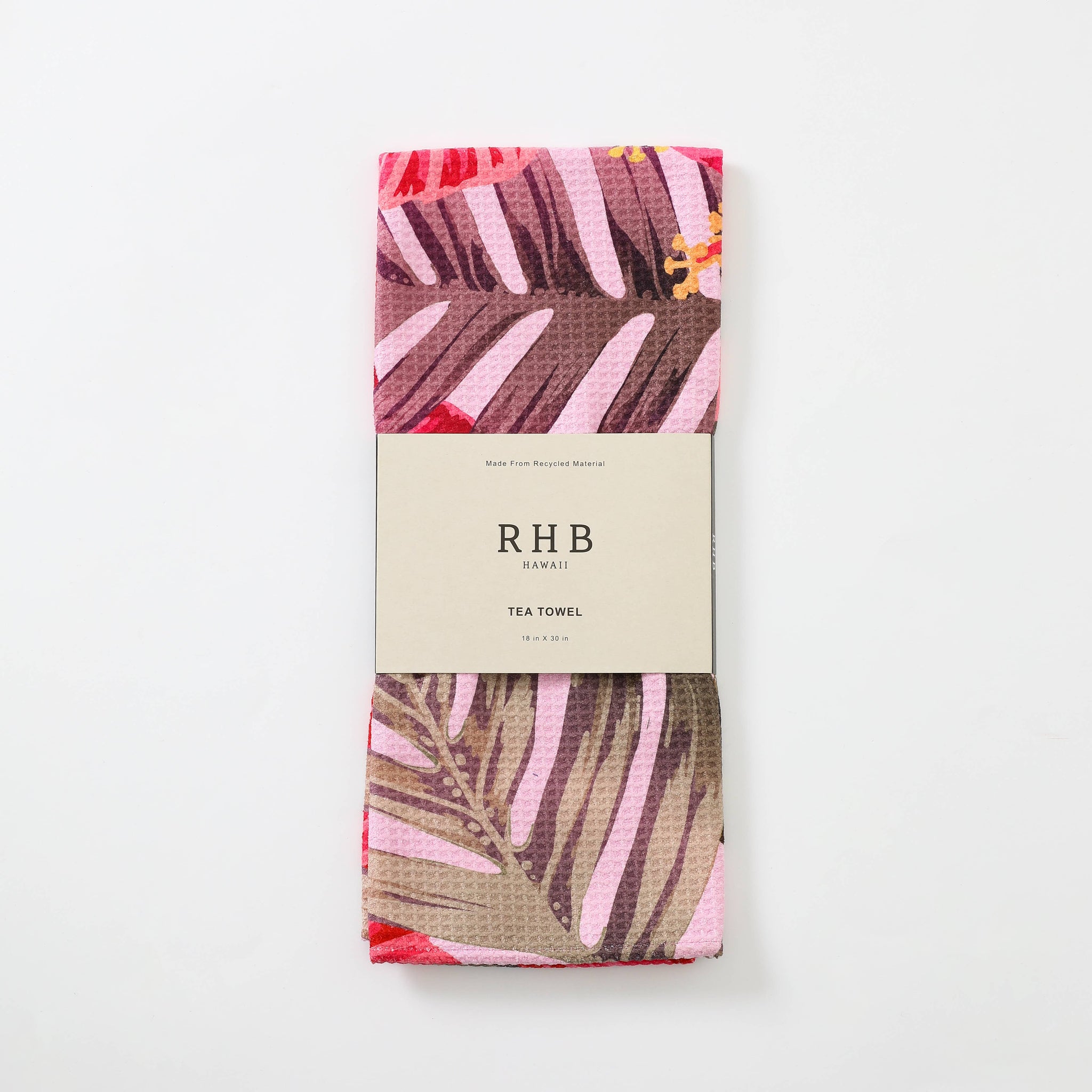 Tea Towel - Pink Palm Print