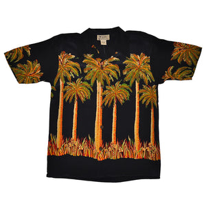 Palms Aloha Shirt - Navy 850