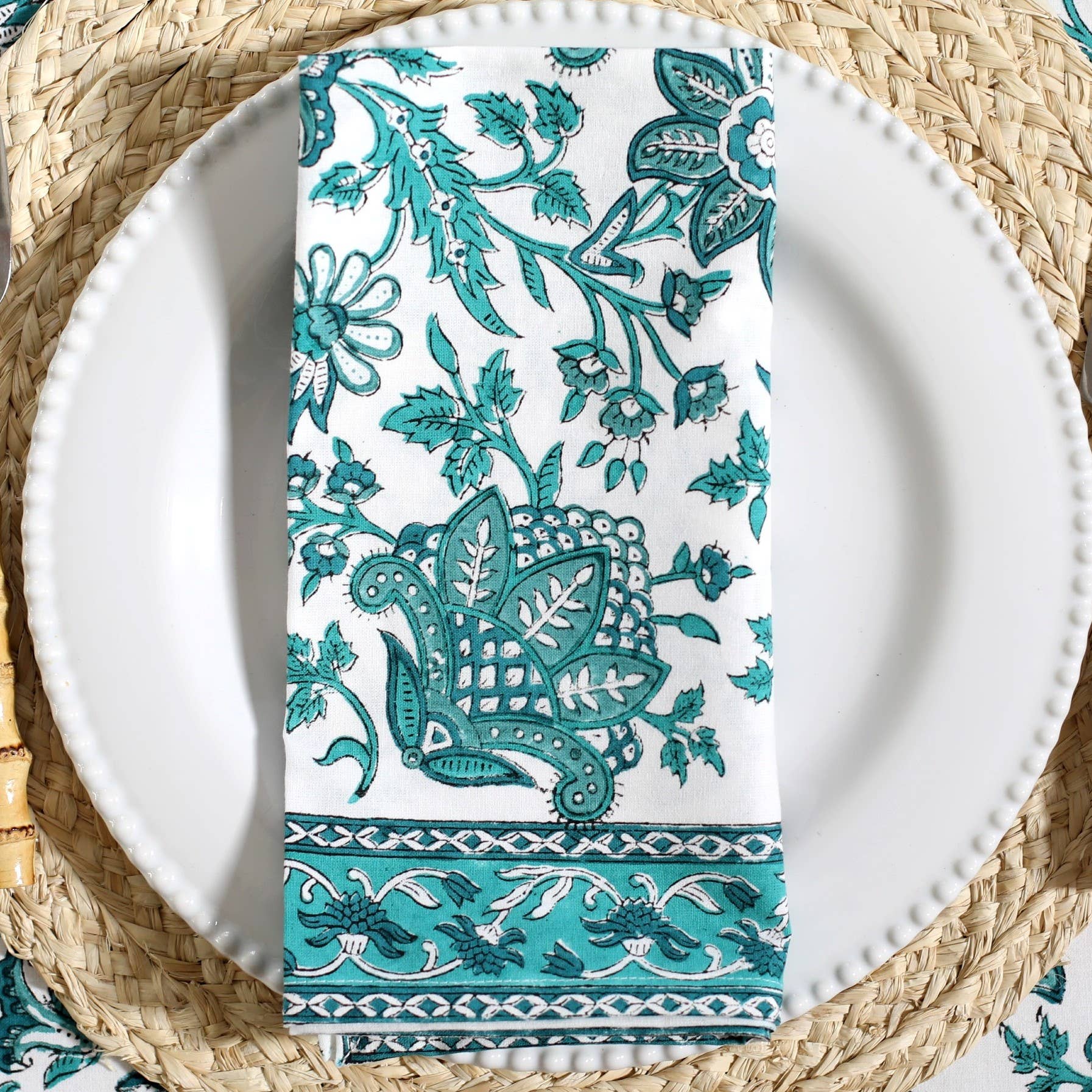 Napkin Gayatri Peacock, Set of 4
