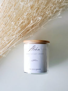Aloha Candle With Coconut Pineapple Plumeria | Maui Made