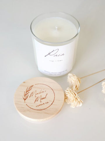Paia Candle With Sage Lime Scent| Maui Made