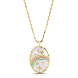 Rainbow & Stars Mother Of Pearl Daydream Pendant