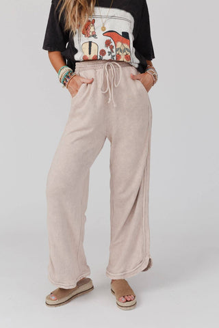 So Comfy Wide Leg Full Pant - New Taupe