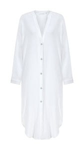Terra Shirt Dress - White