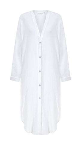 Terra Shirt Dress - White