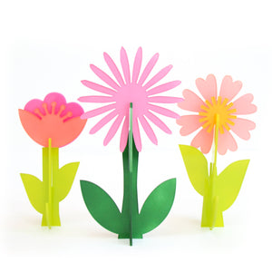 Pink Acrylic Flower Set