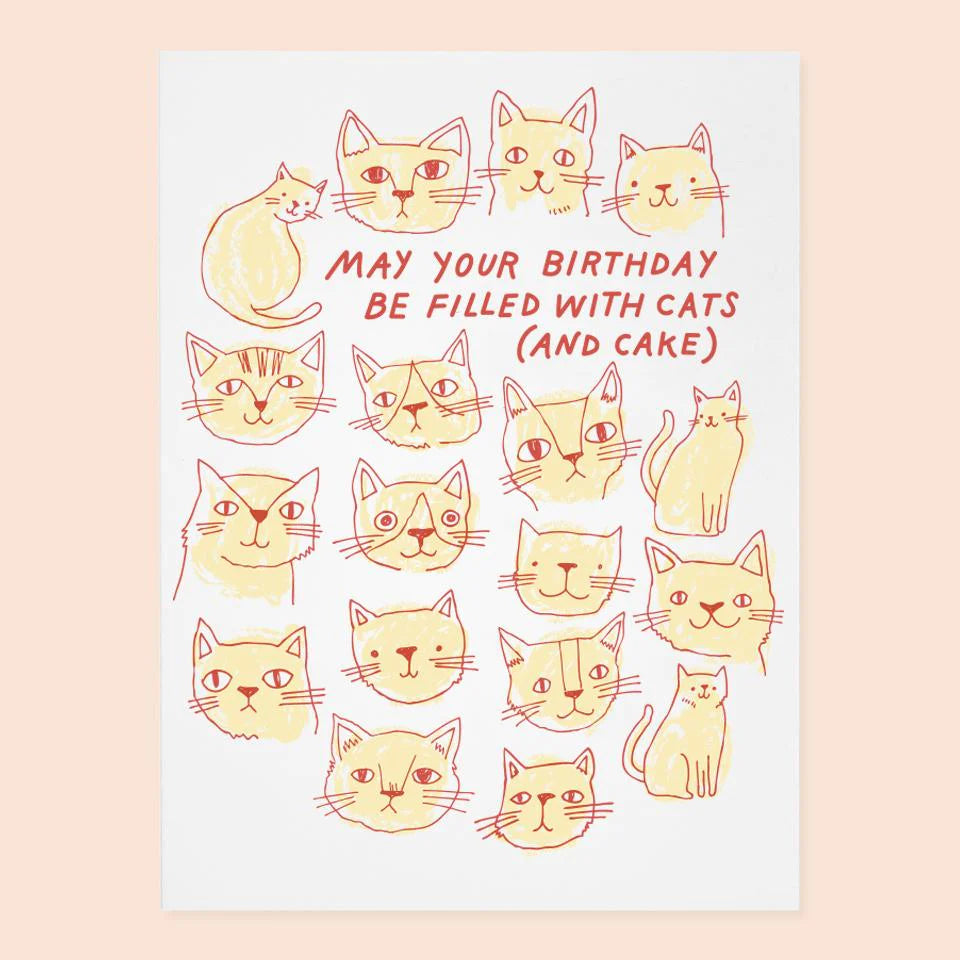 Cats And Cake Birthday Card