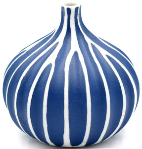 Congo Blue Ceramic Bud Vase