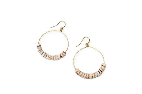 Manini Spot Puka Small Hoop Earrings: Gold