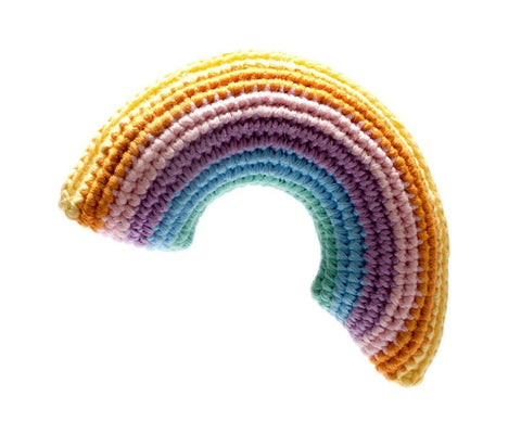 Crochet Pastel Rainbow Plush baby toy