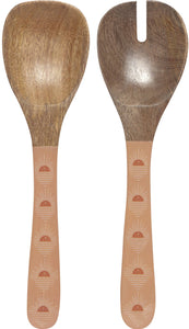 Danica Studio Soleil Mango Wood Salad Server Set