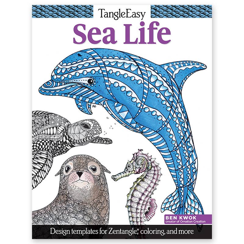 Coloring Book - TangleEasy Sea Life