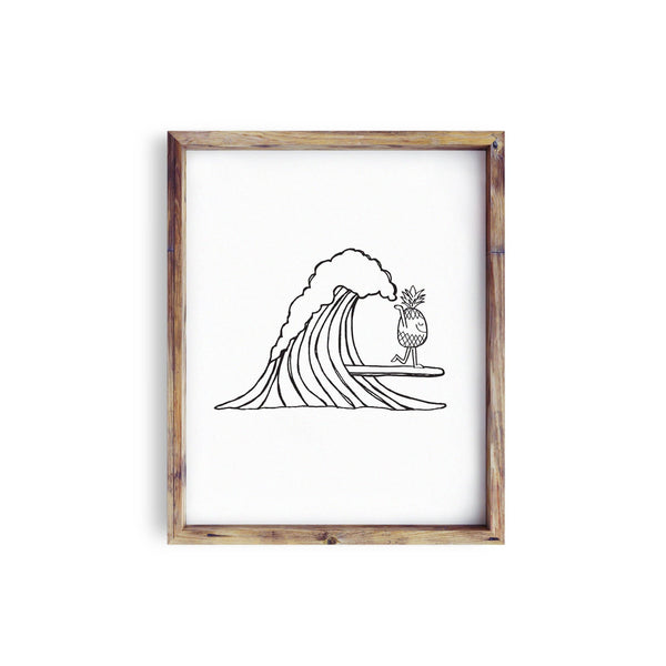 Surfing Pineapple • Art Print