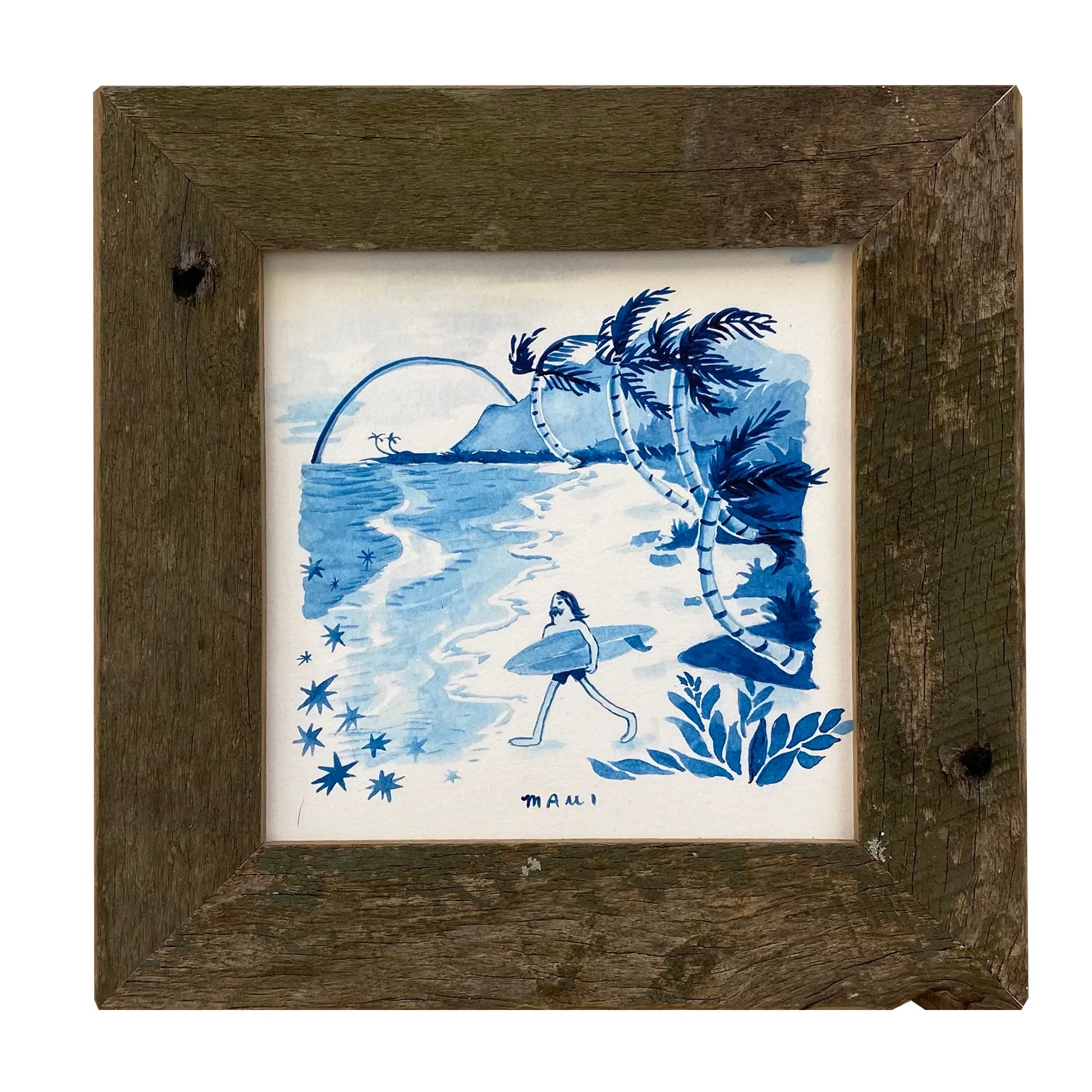 Maui Surfer 10x10 - Framed