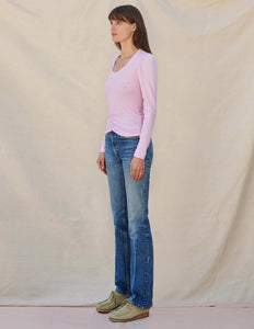Ruched Long Sleeve - Pink