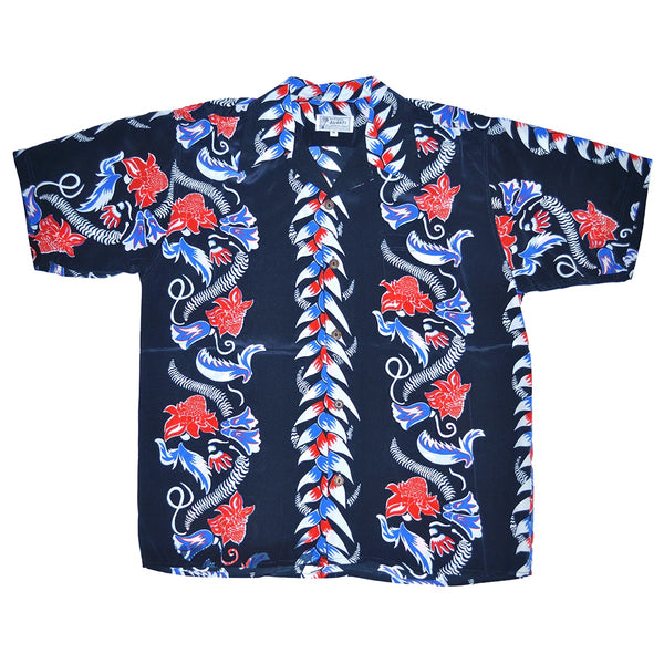 Torch Ginger Aloha Shirt -  890 Navy