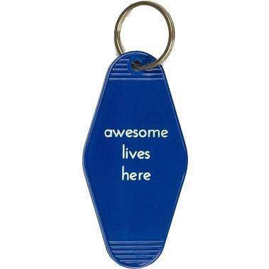 Awesome Lives Here Motel Keytag