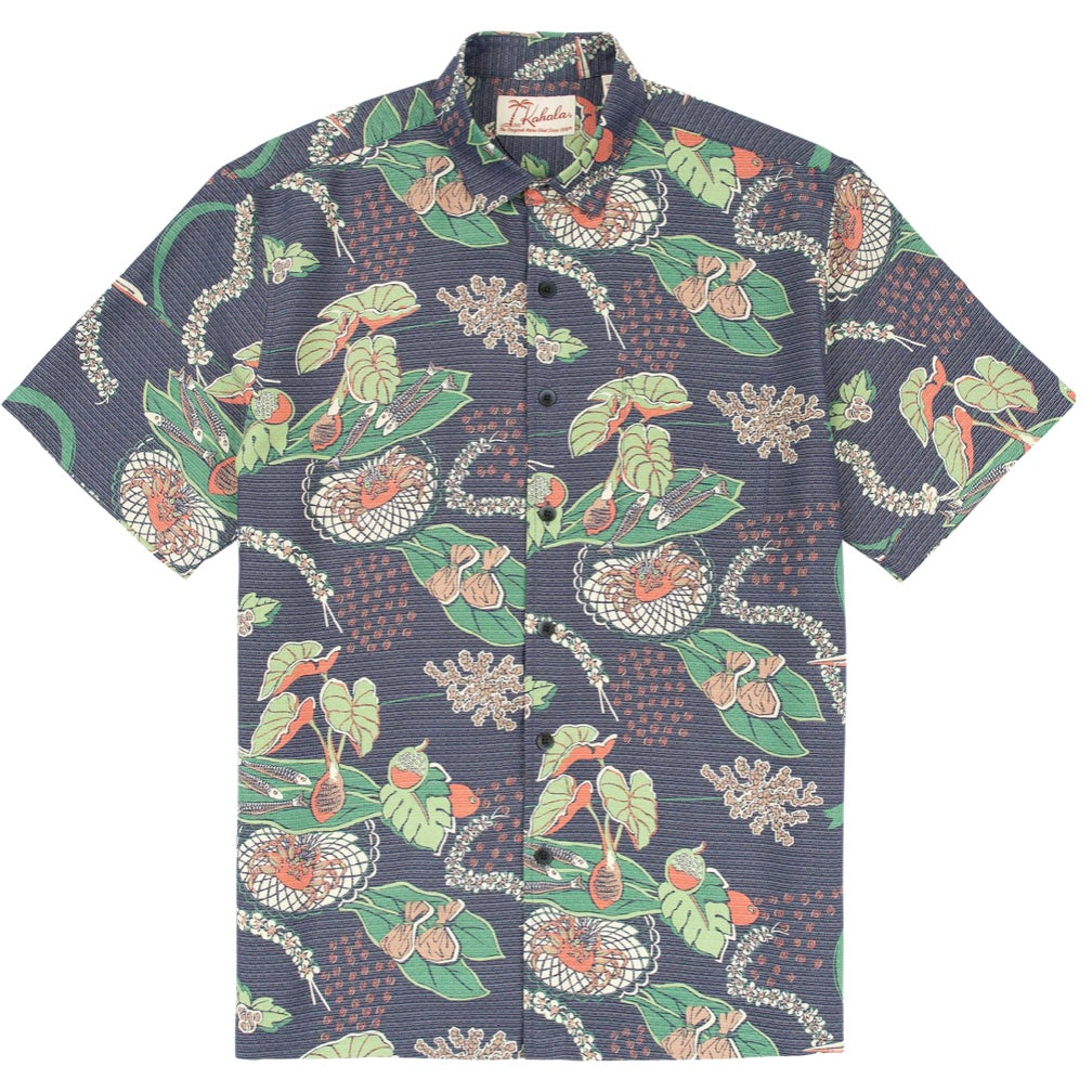 Fish N Poi Aloha Shirt - Navy