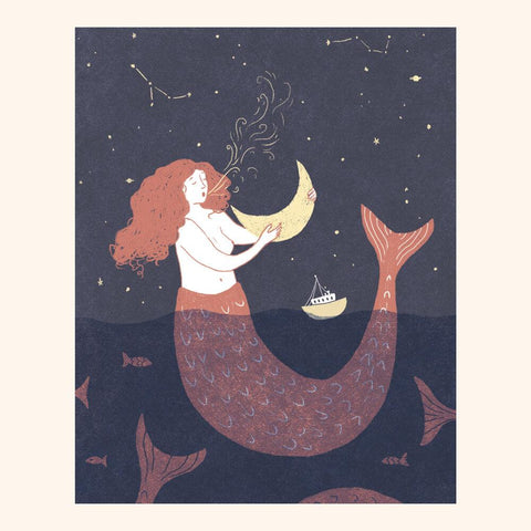 Mermaid Moon Print