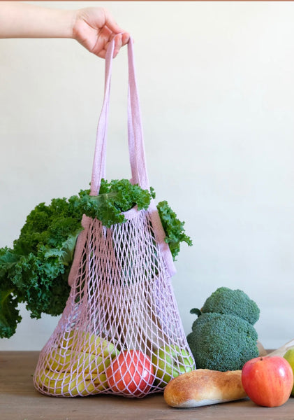 Soft pastel Market bag, net shopping bag,reusable market bag