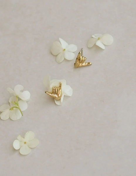 Shaka Gesture Stud Earrings