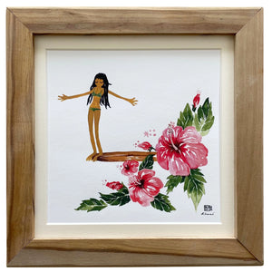 Hibiscus Girl 10x10 - Framed