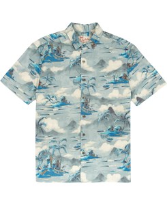 Trop Moon Aloha Shirt - Grey