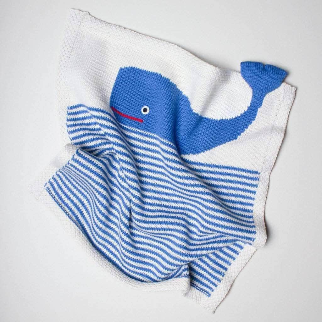 Organic Baby Blanket Whale