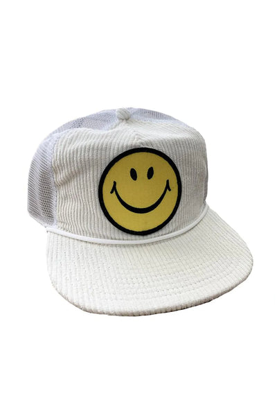 Smiley Vintage Corduroy Mesh Trucker Hat